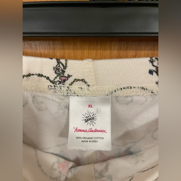 Hanna Andersson Adult Dr. Seuss Grinch Long John Pajama Pants - Picture 4 of 5